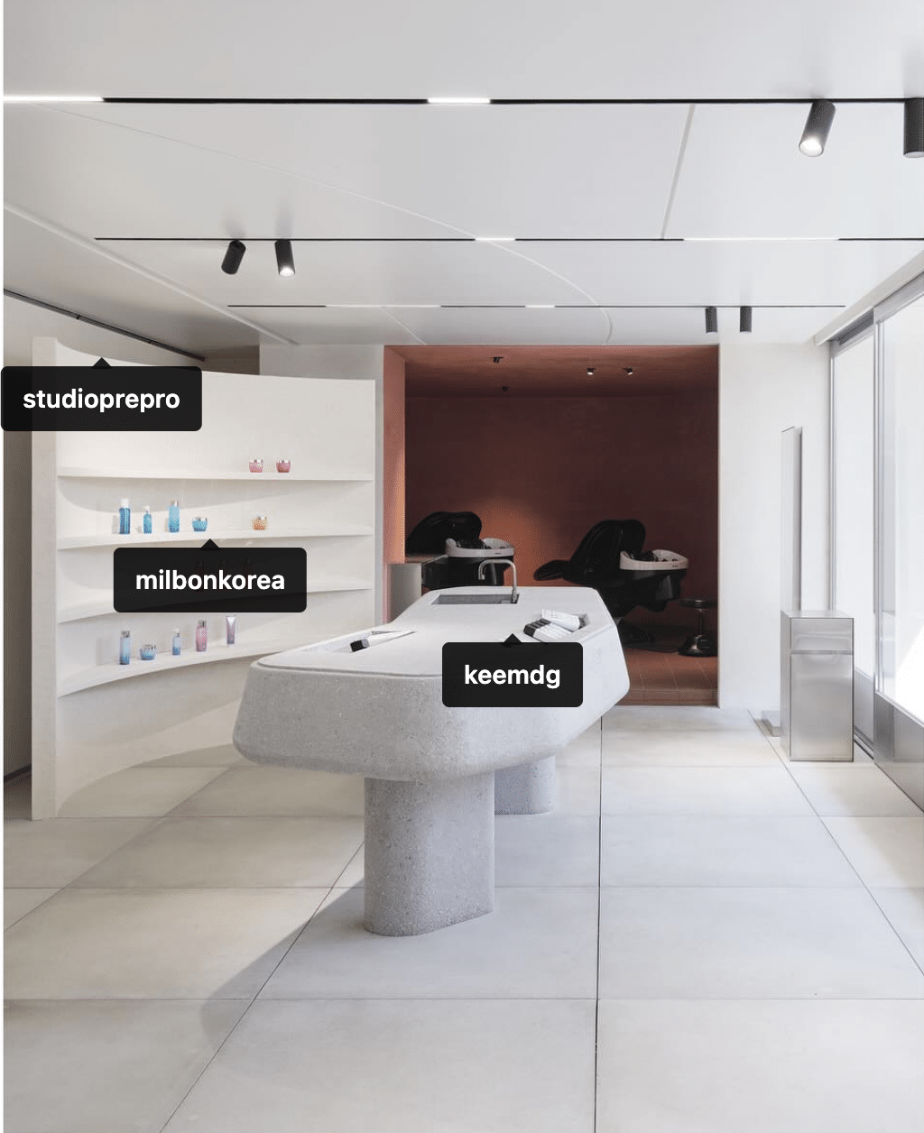 Milbon Showroom / Studio Prepro